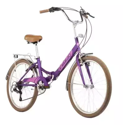 Велосипед FOXX 24" складной, SHIFT, фиолетовый